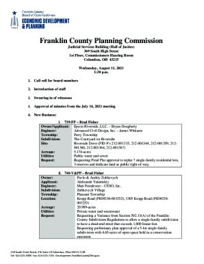 Fillable Online Franklin County Board Of Commissioners Rezoning Hearing