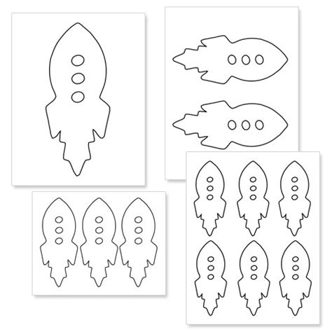 Printable shape rocket - lintewsX