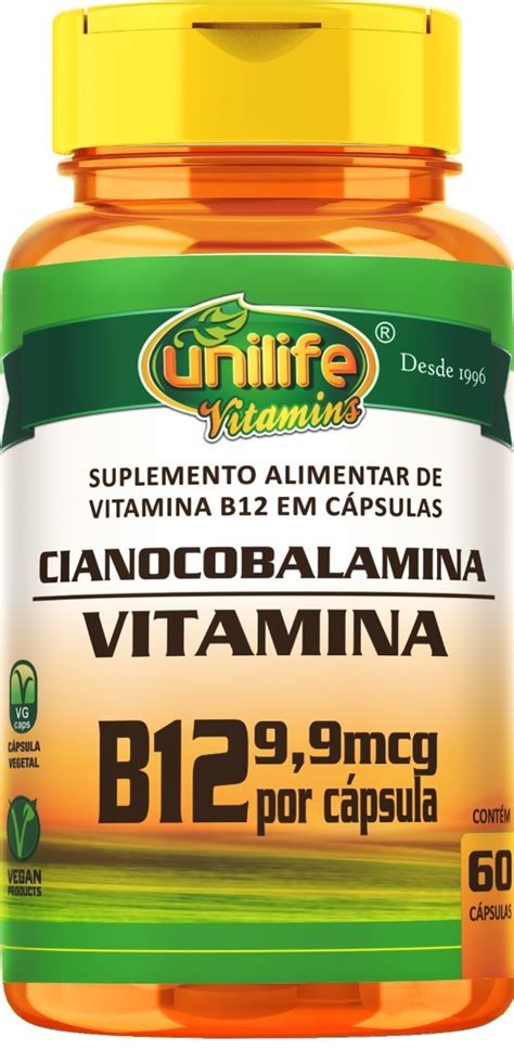 Vitamina B Cianocobalamina C Psulas Suplemento Vegan Lkf Comercio