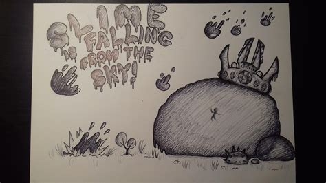 Me Again, Drew the King Slime and the Slime Rain. : r/Terraria