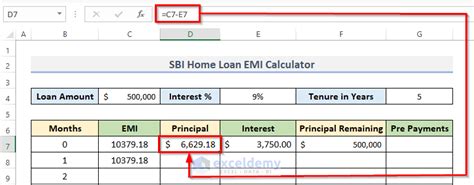 Sbi Home Loan Emi Calculator In Excel Sheet With Prepayment Option