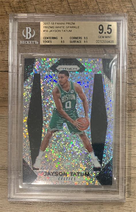 2017 18 Panini Prizm White Sparkle Prizm 16 Jayson Tatum RC For