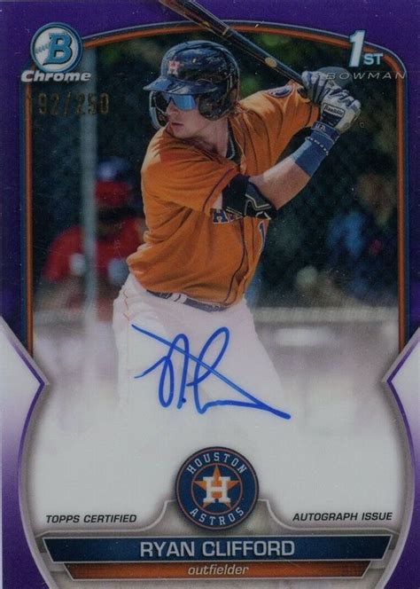 Ryan Clifford 2023 Bowman Sapphire Edition Chrome Prospects Orange