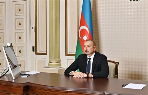 President Ilham Aliyev Meets In Video Format With Speaker Of Parliament