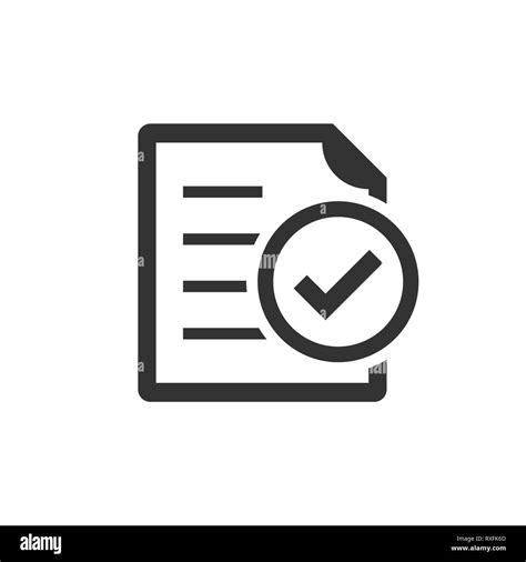 Compliance Document Icon In Flat Style Approved Process Vector