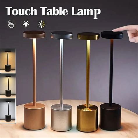 USB Recarreg Vel Table Lamp Stepless Escurecimento Toque Desk Lamp 3