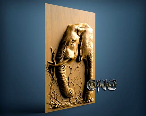 Elephant 3d Stl Model 0847 Cnc Planet Art