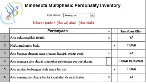 Soal Tes Mmpi 2 Beserta Jawabn Materi Soal