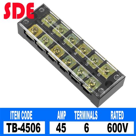 Uni Air 6 Position 45 600V SDE Brand Terminal Block TB 4506 TB