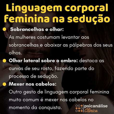 Linguagem corporal feminina gestos e posturas Psicanálise Clínica