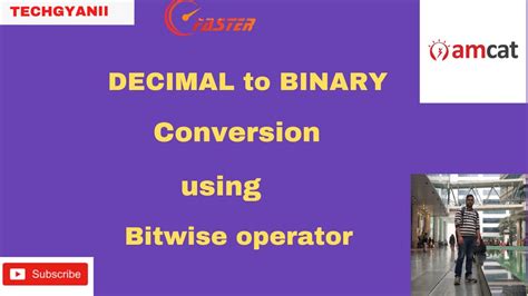 Decimal To Binary Conversion Using Bitwise Operator Amcat Coding