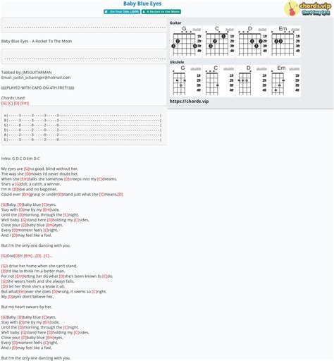 Chord: Baby Blue Eyes - tab, song lyric, sheet, guitar, ukulele ...