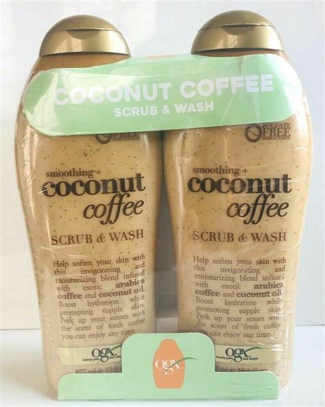 Ogx Smoothing Coconut Coffee Scrub And Wash Ebay