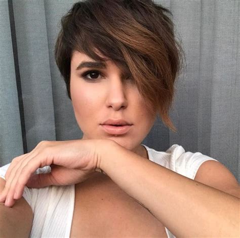 Wavy Side Swept Pixie With Hair Extensions And Subtle Brunette Ombre