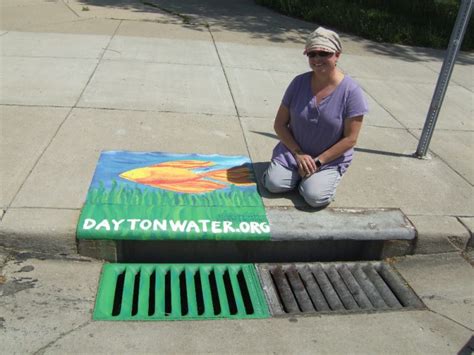 Dayton Ohio Storm Drain Murals Remind Public To Keep Contaminants Out