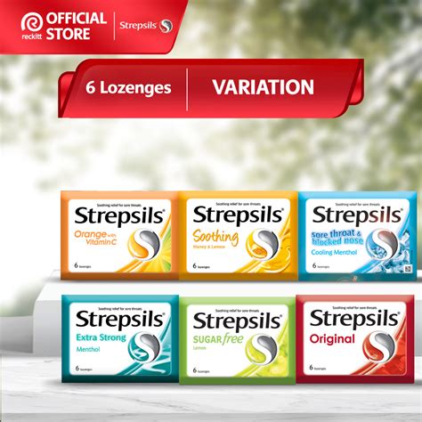 Strepsils Sore Throat Relief Lozenges 6s - Original/Cool/Extra Strong ...