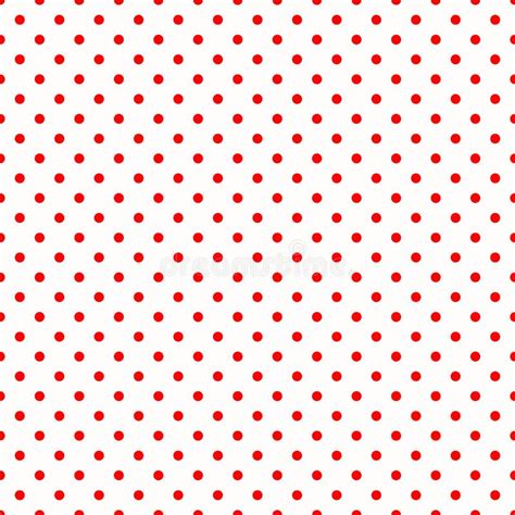 Red Polka Dots On White Pattern Stock Illustration Image