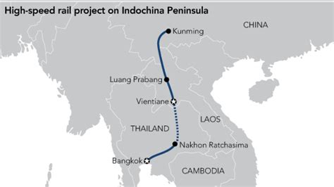 China Laos Railway Map