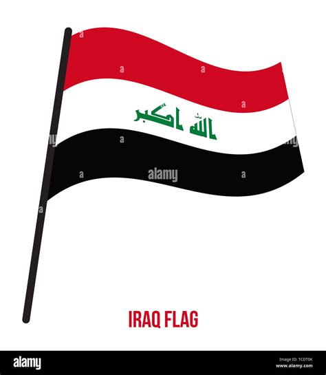 Iraq Flag Waving Vector Illustration On White Background Iraq National