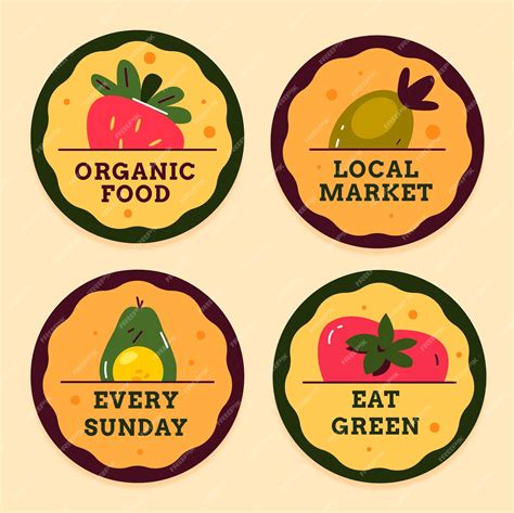 Free Vector | Flat design grocery store labels