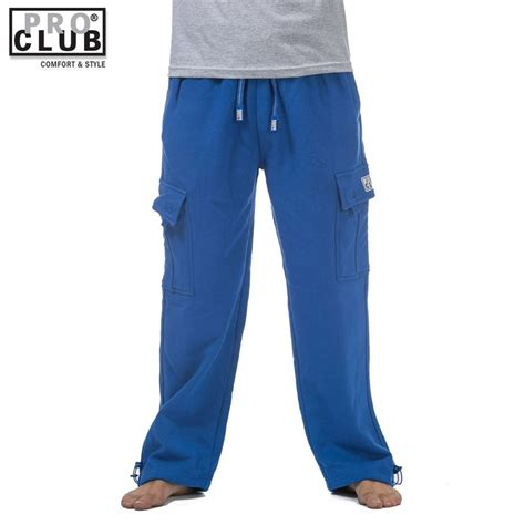 Pro Club Pro Club Mens Heavyweight Fleece Cargo Sweatpants Royal