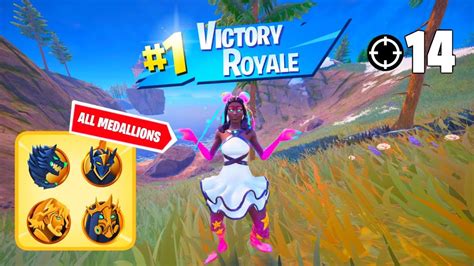 High Elimination Solo Win Gameplay All Medallions Fortnite Chapter 5 Season 2 Zero Builds