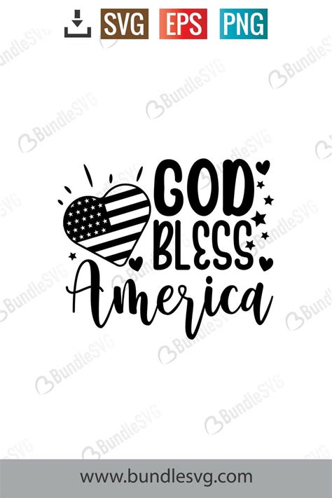 God Bless America Svg Free Download | BundleSVG.com