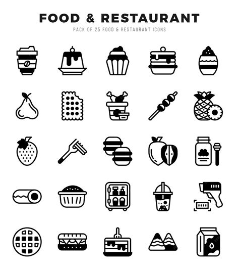 Premium Vector Food And Restaurant Icons Set Vector Illustration