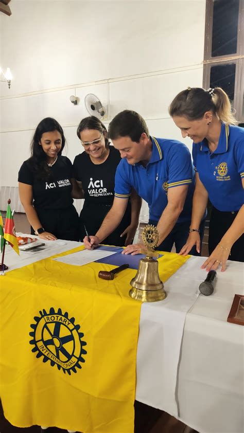 Rotary Blub De Est Ncia Velha E Aci Assinam Parceria In Dita Jornal O