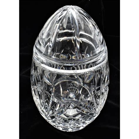 Godinger 24 Lead Crystal Egg Shaped Candy Dish