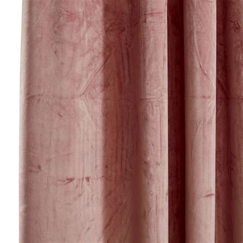 Rideau Tamisant Velours Misty Vieux Rose L X H Cm Leroy