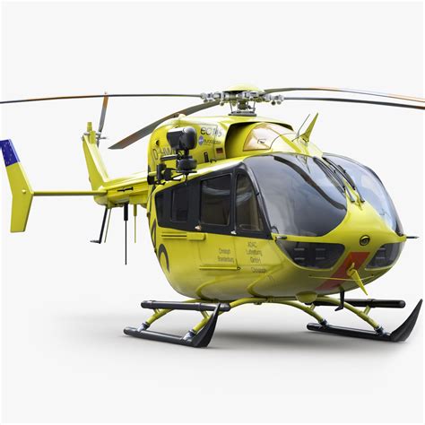 Eurocopter EC 145 Emergency 1 3D Model 199 Obj Fbx Max Free3D