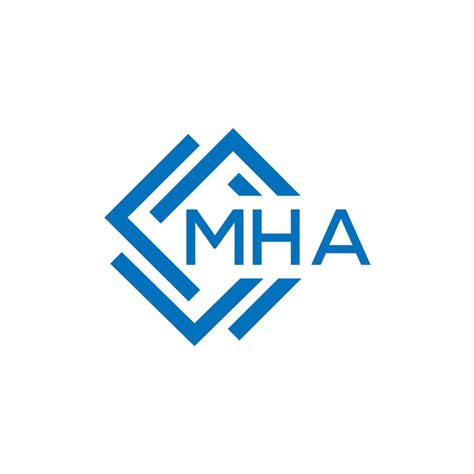 MHA letter logo design on white background. MHA creative circle letter ...