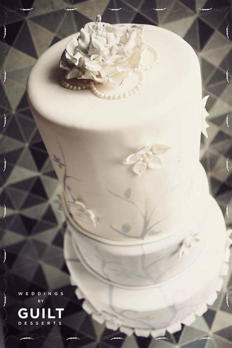 Painted Silver Wedding Cake Decorated Cake By Guilt Cakesdecor