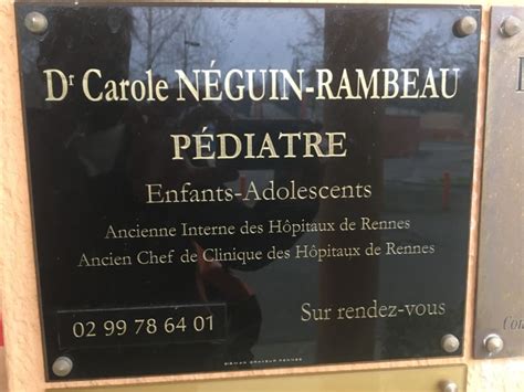 Dr Carole NEGUIN RAMBEAU Pédiatre à Rennes Prenez RDV en ligne