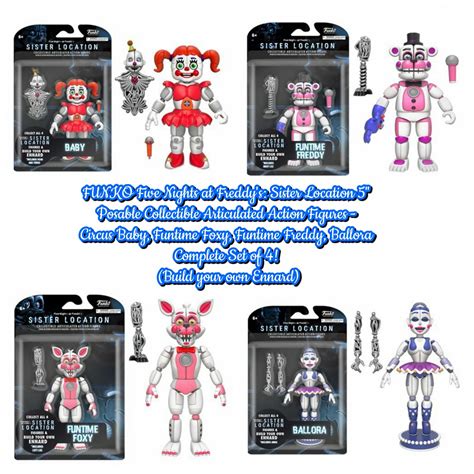 Set Of Funko Five Nights At Freddy S Fnaf Sister Location