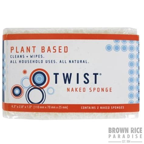 Twist Naked Sponge Small Pack Ct Brown Rice Paradise