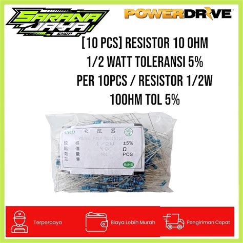 Jual Pcs Resistor Ohm Watt Toleransi Per Pcs