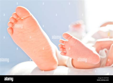 A Close Up Of Baby Feet Stock Photo Alamy