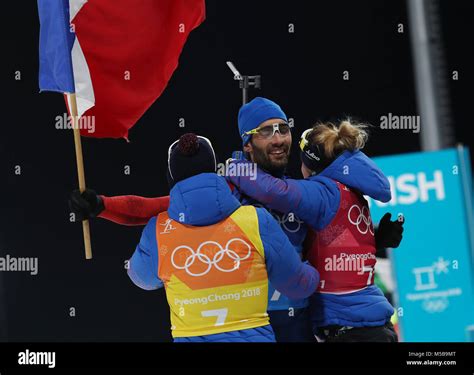 Feb 20 2018 La France Remporte Le Relais Mixte Biathlon Biathlon