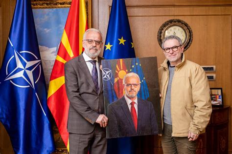 Photo Xhaferi Received A Portrait Of The Prime Minister Free Press