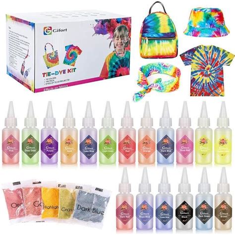 Tie Dye Kit Couleurs Vives Peinture Textile Et Tissu Permanent Non