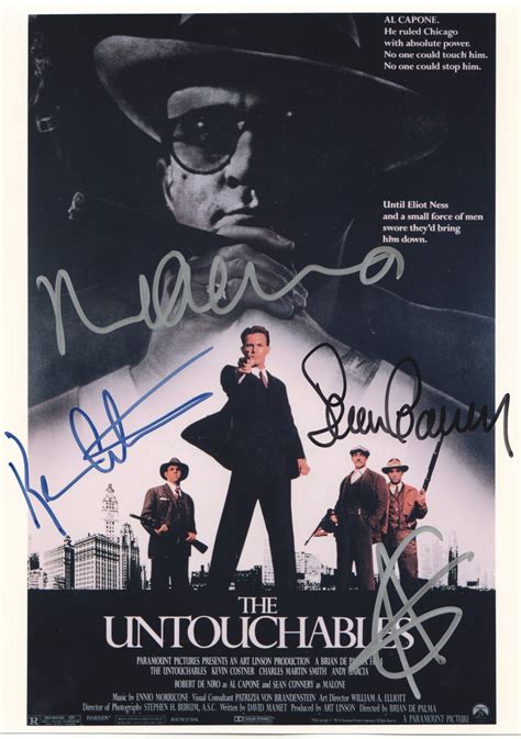 THE UNTOUCHABLES MOVIE AMAZING 4 ACTORS HAND SIGNED AUTOGRAPHED