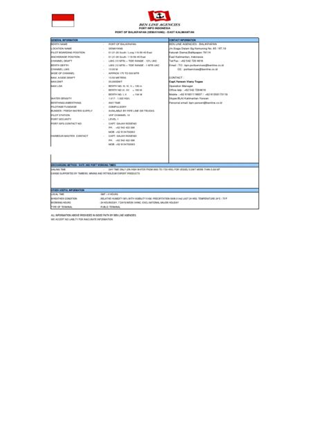 Port Info Balikpapan Semayang Pdf Water Transport Nature