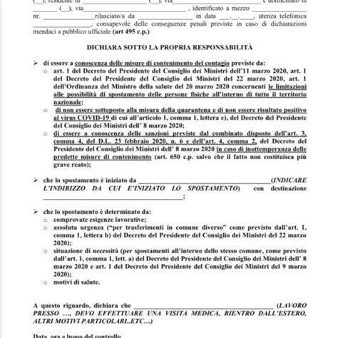 NUOVA AUTOCERTIFICAZIONE AGGIORNATA AL DPCM 22 03 2020 Studio Legale