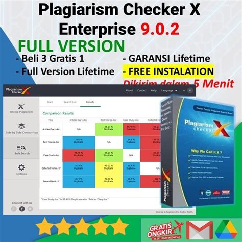 Jual Plagiarism Checker X Full Version Life Time Full Activated