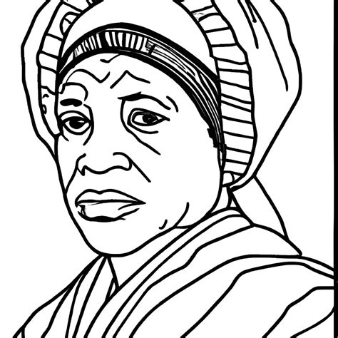 Harriet Tubman Coloring Page For Kids · Creative Fabrica