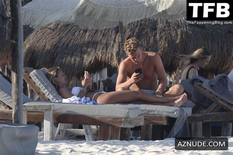 Tiffany Watson Sexy Seen Showing Off Her Hot Bikini Body Wearing A White Bikini At The Beach In