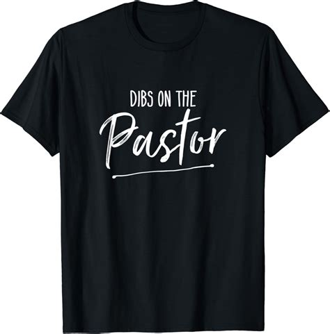 Dibs On The Pastor Funny Cute Preachers Wife Joke Deluxe T Shirt