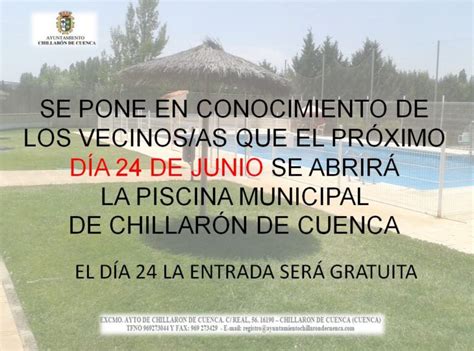 La Piscina Municipal De Chillar N De Cuenca Abrir El De Junio